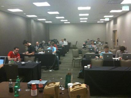 Everybody still going strong late at night (but not quite so perky anymore)
